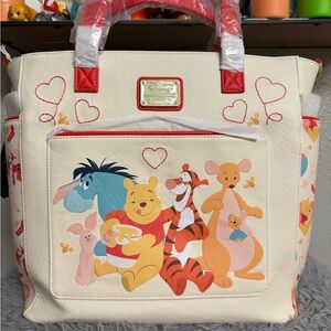 Loungefly WinnieThe Pooh & Friends Hearts Convertible Backpack & Tote Crossbody